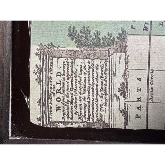 VTG White Horse Whiskey 1742 World Map Bar Wall Hanging Distillery Wood Frame - Picture 7 of 9